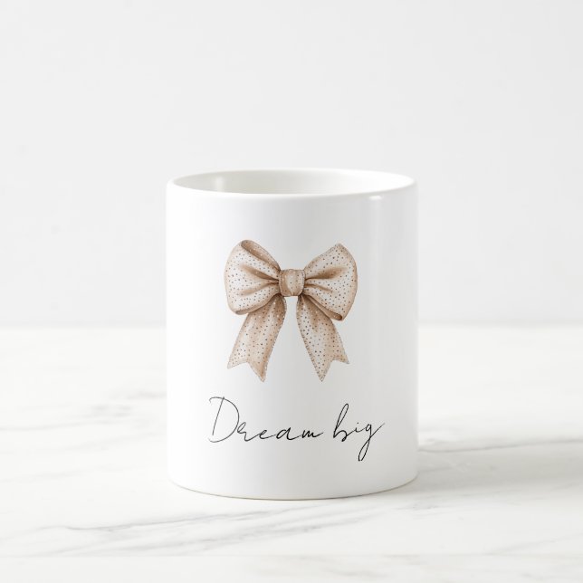 Taza De Café Peach White Bow (Centro)