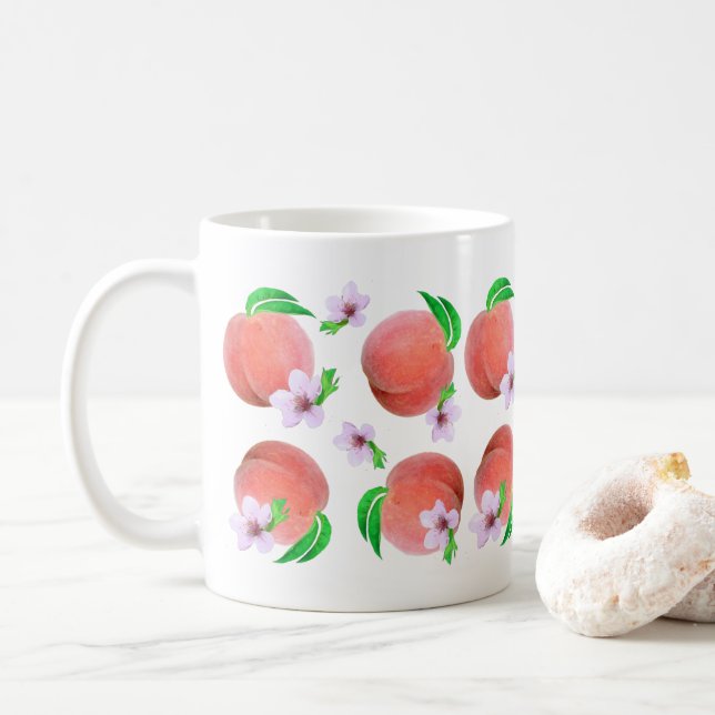 Taza De Café Peaches Mug (Con donut)