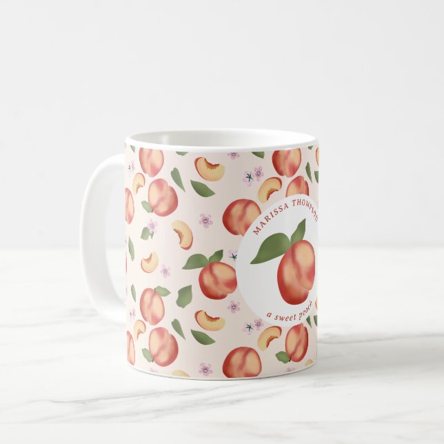 Taza De Café Peaches Sweet Peach Baby Girl (Anverso izquierdo)
