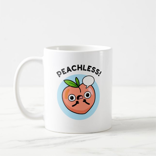 Taza De Café Peachless Funny Fruit Peach (Izquierda)