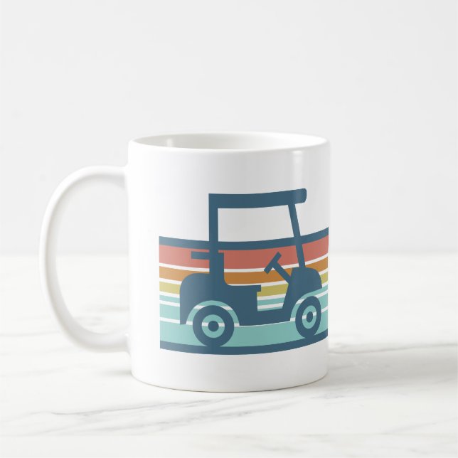 Taza De Café Peachtree City Georgia Carro de golf Love Vibe (Izquierda)