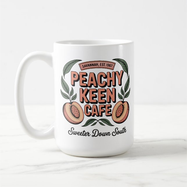 Taza De Café Peachy Keen Café (Izquierda)