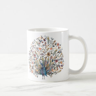 Taza De Café Peacock acuático