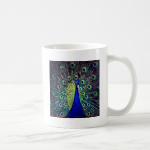 Taza De Café Peacock azul cobalto