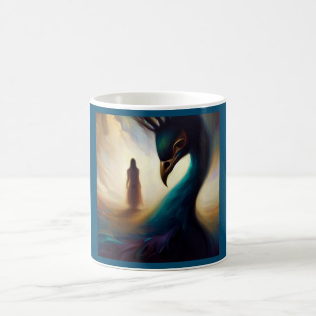 Taza De Café Peacock de animales espirituosos 2 (Centro)