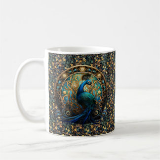 Taza De Café Peacock de Art Nouveau en Ivy Coffee Mug 2
