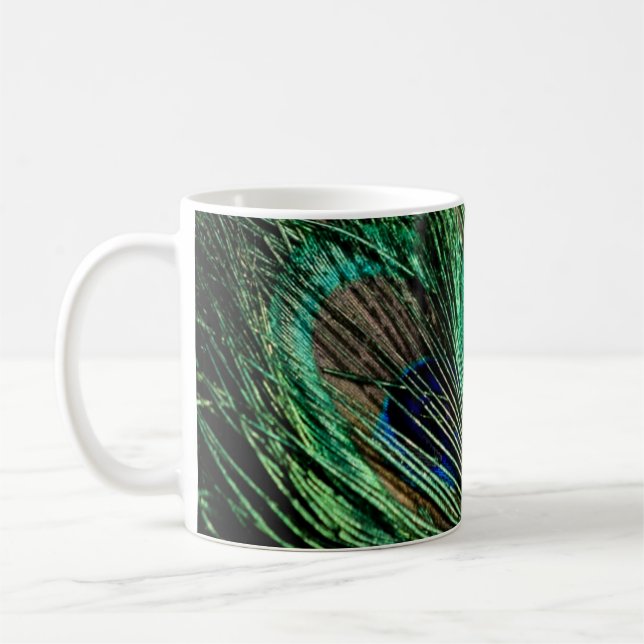 Taza De Café Peacock Feather Lucky (Izquierda)