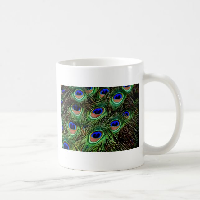 Taza De Café Peacock Feathers (Derecha)