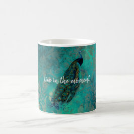 Taza De Café Peacock Verde azulado