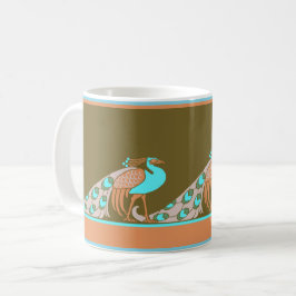 Taza De Café Peacocks Art Nouveau Coffee Mug
