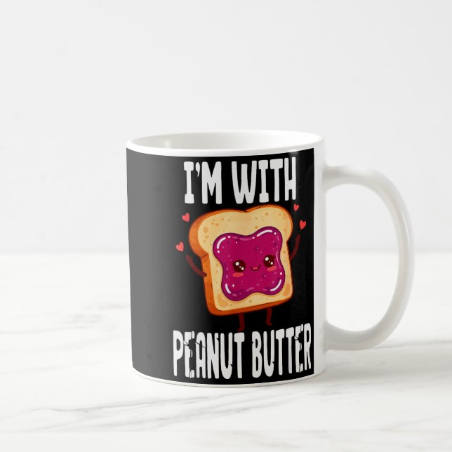 Taza De Café Peanut Butter Jelly Matching Couples Halloween Fun (Derecha)