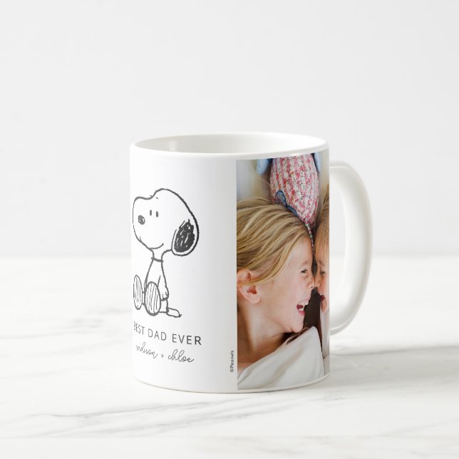 Taza De Café PEANUTS | Snoopy - Mejor Papá Nunca - Foto (Anverso derecho)