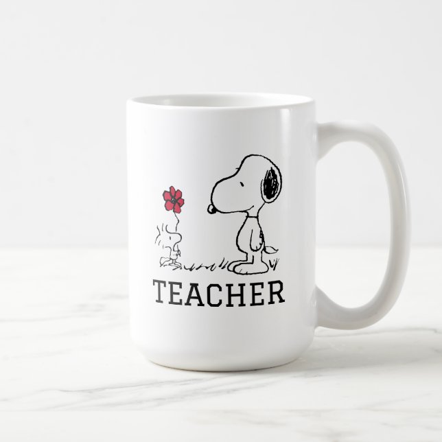 Taza De Café PEANUTS | Snoopy & Woodstock Teacher (Derecha)
