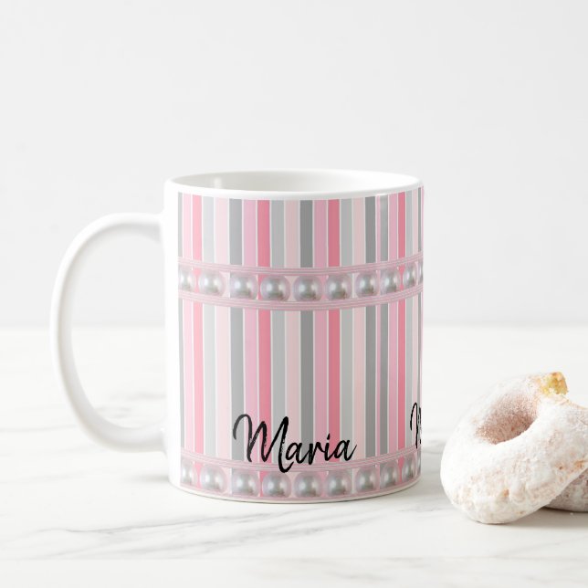 Taza De Café Pearl Pink Pastel Mug (Con donut)