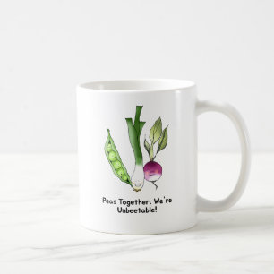 Taza De Café Peas and Veggie Best Friends Pun