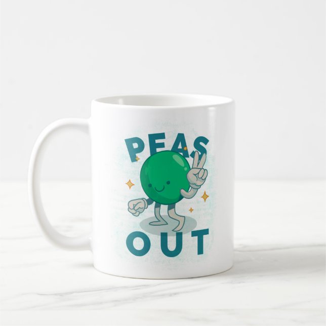 Taza De Café Peas Out Peace Classic Mug (Izquierda)