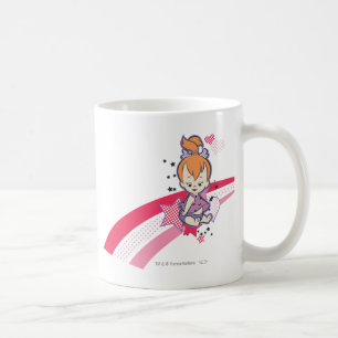 Taza De Café PEBBLES™ en el arco iris rosado