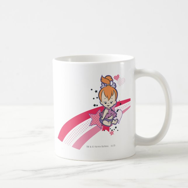 Taza De Café PEBBLES™ sobre el arcoiris rosa (Derecha)