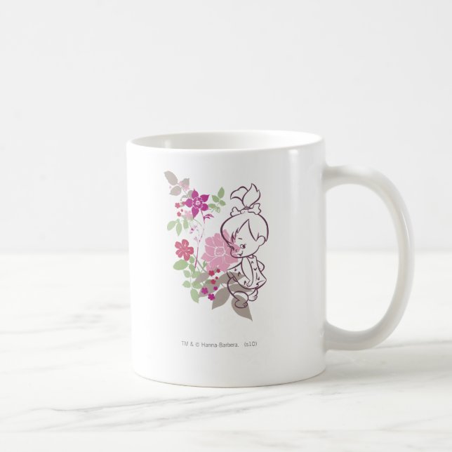 Taza De Café PEBBLES™ Una Corbata En Las Flores (Derecha)
