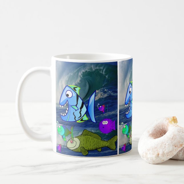 Taza De Café peces mugre (Con donut)