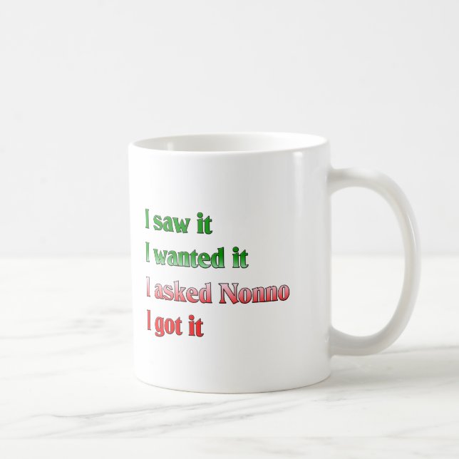 Taza De Café Pedí Nonno (Derecha)