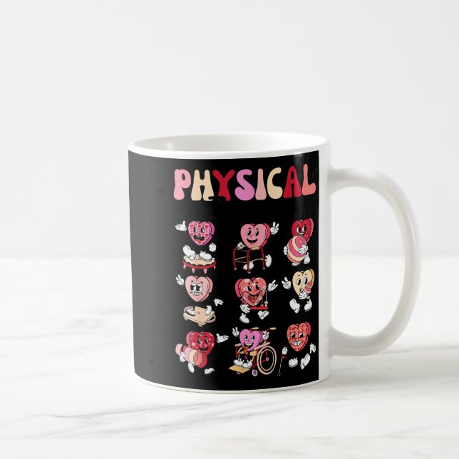Taza De Café Pediatric Physical Therapy Pt Pta Happy Valentine' (Derecha)