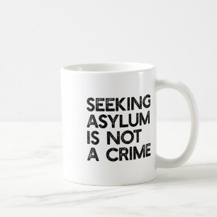 Taza De Café Pedir asilo no es un meme a favor de los inmigrant