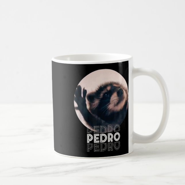 Taza De Café Pedro Racoon Danza Popular Meme de Internet Mapach (Derecha)