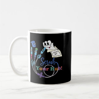Taza De Café Peds divertidos Er Icu Rn enfermera Scrub The Hub