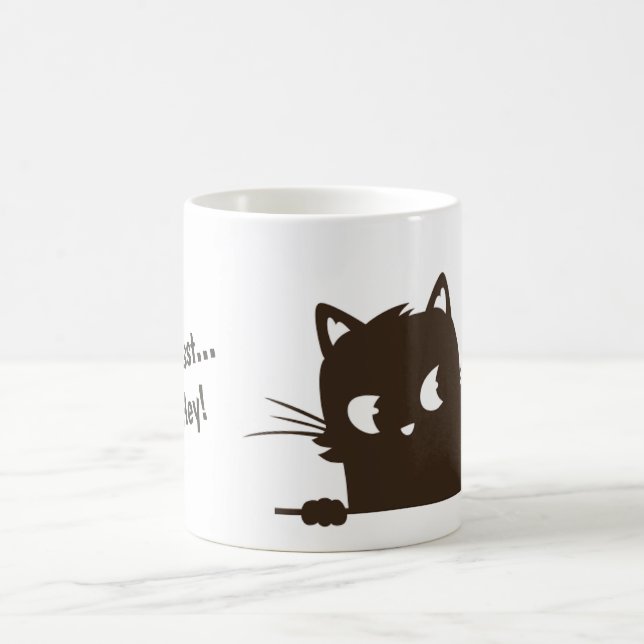 Taza De Café Peek-a-boo Black Cat (Centro)