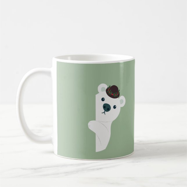 Taza De Café Peek-a-Boo - Polar Bear (Izquierda)