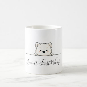 Taza De Café Peekaboo Puppy