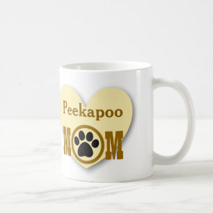 Taza De Café Peekapoo Mom Perg Lover Paw Print Gift HY8