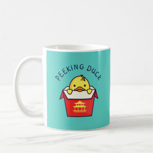 Taza De Café Peeking Duck Pun