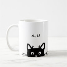 Peeking Kitty Mug