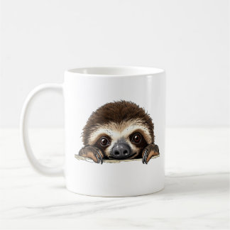 Taza De Café Peeking Sloth