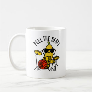 Taza De Café Peel The Beat Funny Banana Drummer Pun