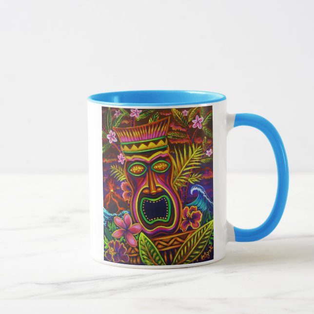 Taza de café pegajosa del fiesta de CBjork Tiki, (Derecha)