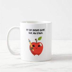 Taza De Café Pegamento Brillante Crecimiento Asistente de Diver