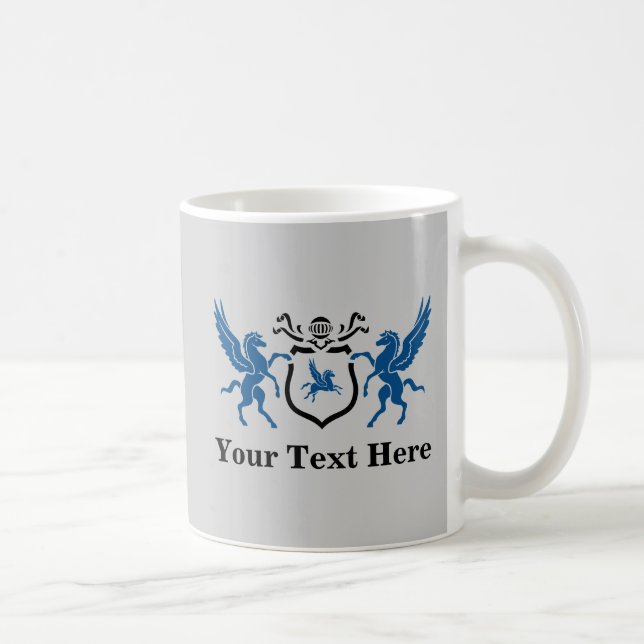 Taza De Café Pegaso azul de encargo (Derecha)
