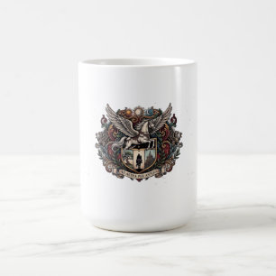 Taza De Café Pegasus Ad Astra Escudo Heráldico Gótico