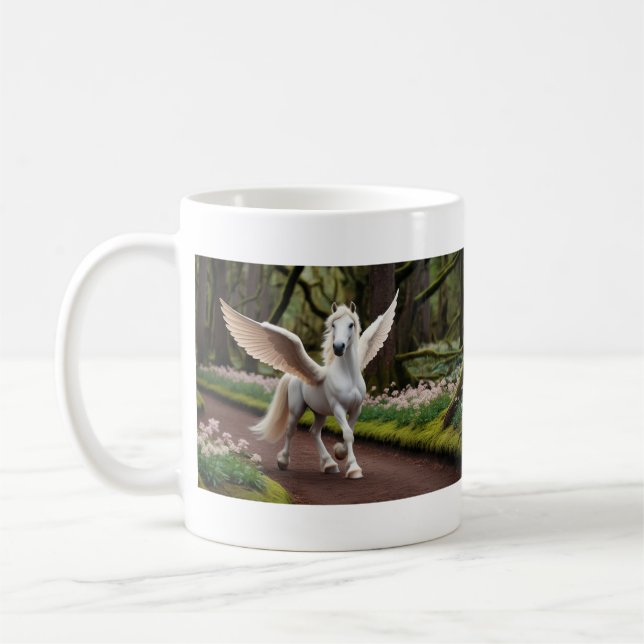 Taza De Café Pegasus Filly en la caminata por los bosques (Izquierda)