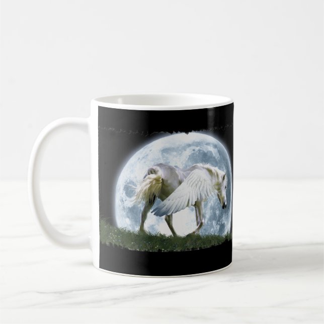 Taza De Café Pegasus & Moon Fantasy Arte Beber Mug (Izquierda)