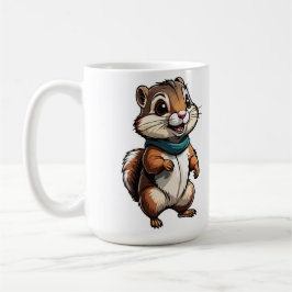 Taza De Café Pegatina adorable de Chipmunk Personalizado con bu
