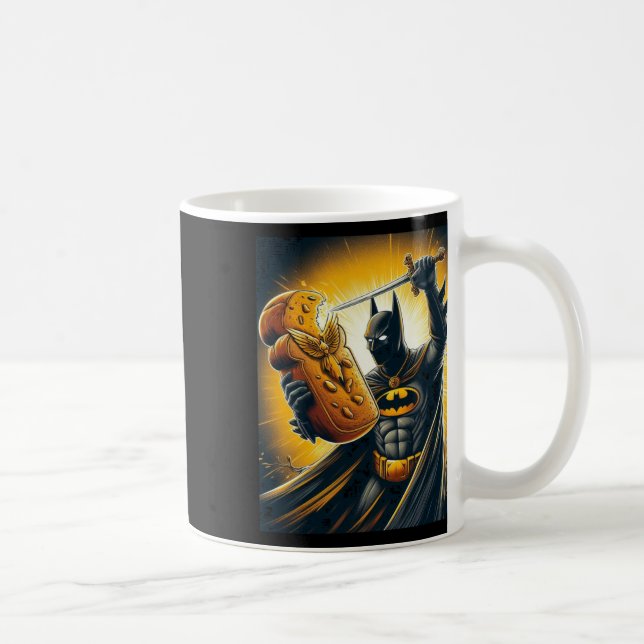 Taza De Café Pegatina Batman Vs Bread (Derecha)