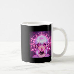 Taza De Café Pegatina Chica de Magic Fantasy Elf Anime