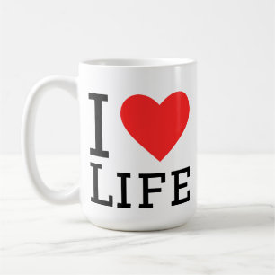 Taza De Café Pegatina cuadrada de amo la vida
