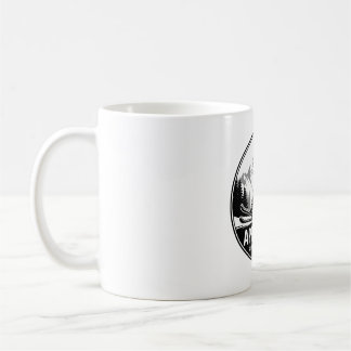 Taza De Café Pegatina de aventura invernal de cerveza en el tel