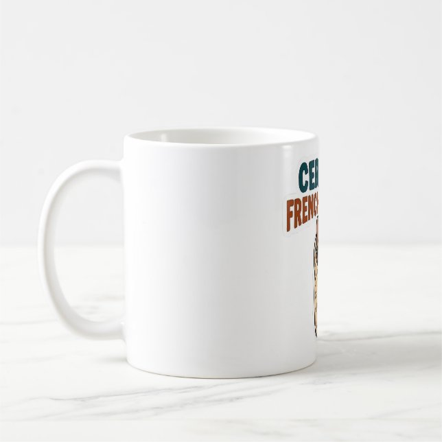 Taza De Café Pegatina de Burrito Francés Certificado (Izquierda)