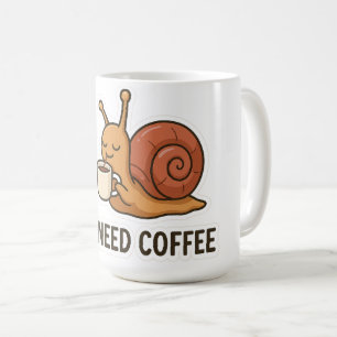 Taza De Café Pegatina de café de caracol
